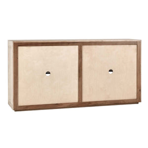 Bradley Solid Wood 4Dr Cabinet in Coastal White
