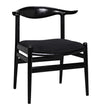 Boone Sungkai/Mindi Chair in Charcoal Black with Black Cotton Fabric