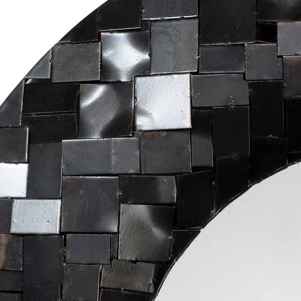 Enigma Iron Oval Wall Mirror 