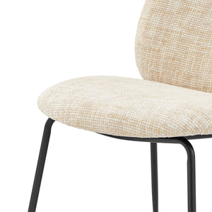 Nisha KD Chenille Dining Side Chair, Allure Cream