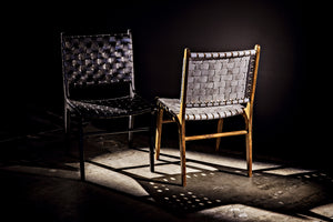 Dede Dining Chair, Leather, Black