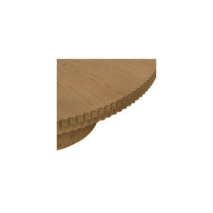 Leigh Brown Coffee Table with Scalloped Edge