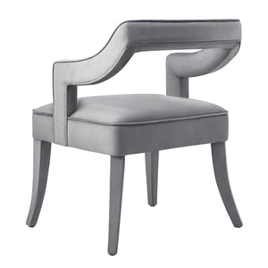 Tiffany Grey Velvet Chair