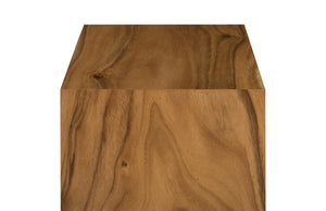 Origins Pedestal, Mitered Chamcha Wood, Natural, Small