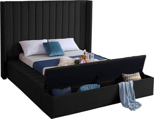 Joanne King Bed In Black Velvet