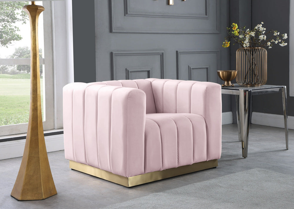 Francis Chair In Pink Velvet
