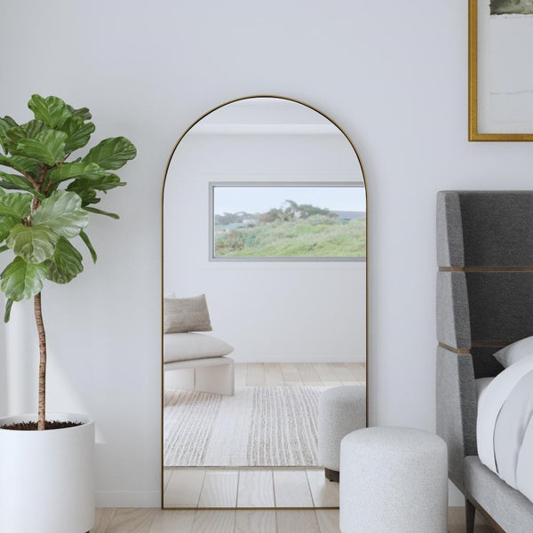 Crosley Antique Brass Arch Mirror