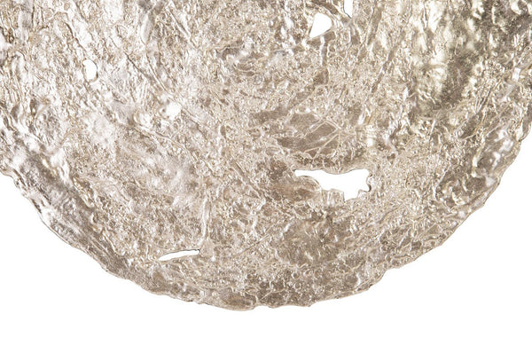Molten Disc Wall Art, Silver Leaf, MD