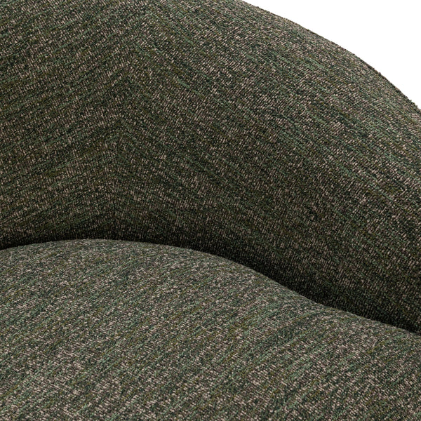 Beverly Upholstered Sofa in Antique Green with Curved Silhouette