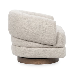 Chassia Upholstered Swivel Chair - Dusty Beige