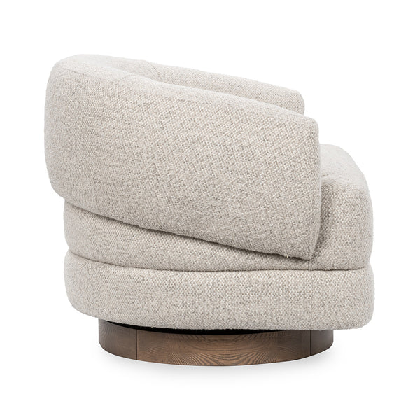 Chassia Upholstered Swivel Chair - Dusty Beige