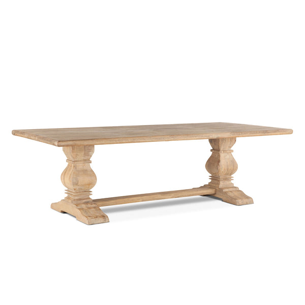 San Rafael 108-Inch Rectangle Mango Wood Dining Table in Antique Oak Finish
