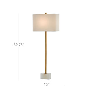 Felix Table Lamp In Natural & Antique Brass