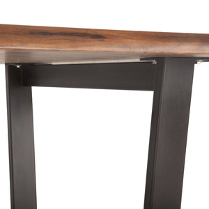 Loft 72-Inch Acacia Wood Dining Table in Dark Walnut Finish