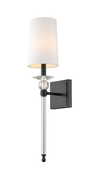 Ava 1 Light Wall Sconce in Matte Black Finish
