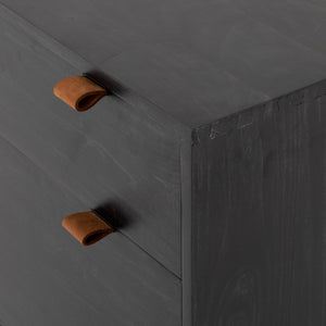 Trey Modular Filing Cabinet in Black Wash Poplar
