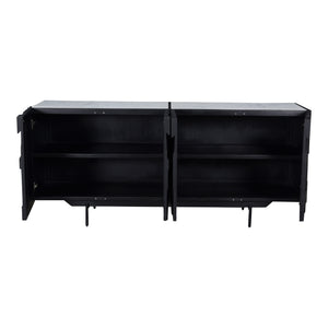 Moe's Kattan Sideboard Black with Marble Top