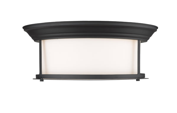 Sonna 3 Light Flush Mount in Matte Black Finish