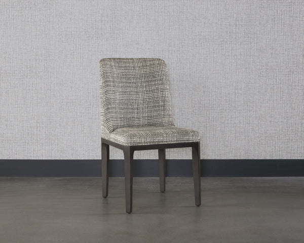 ELISA DINING CHAIR - GREY OAK - NAYA CHECK BLACK