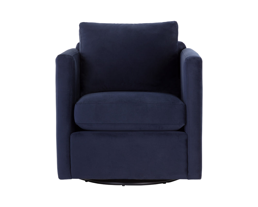 GEORGIE SWIVEL LOUNGE CHAIR - ABBINGTON NAVY