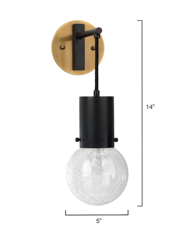 Strada 1-Light Pendant Sconce, Oiled Bronze
