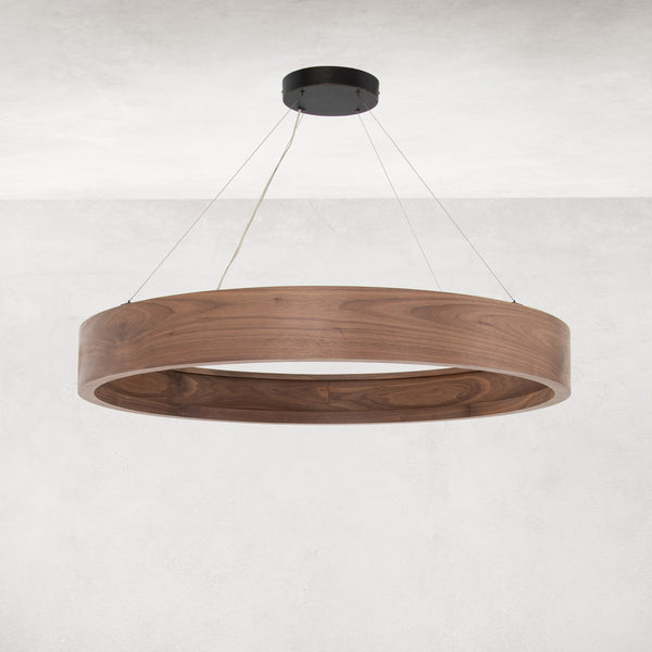 Baum Chandelier In Dark Walnut