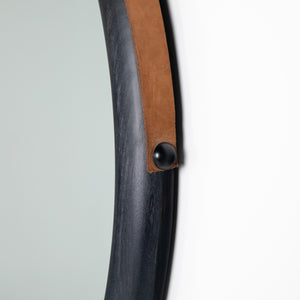 Des Mirror In Black Wash Poplar