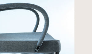 tulip office chair dark grey wool