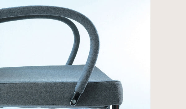 tulip office chair dark grey wool