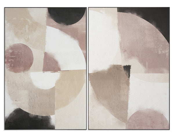 MIAMI VICE (SET OF 2) - 40" X 60" - CHARCOAL FLOATER FRAME
