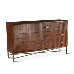 Cosmopolitan Six Drawer Dresser, Honey Brown