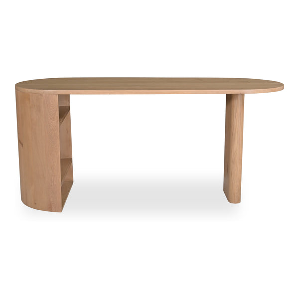 Moe's Theo Desk with Shelves in Natural Oak