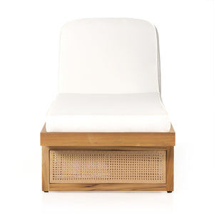 Merit Outdoor Chaise Lounge In Natural Teak