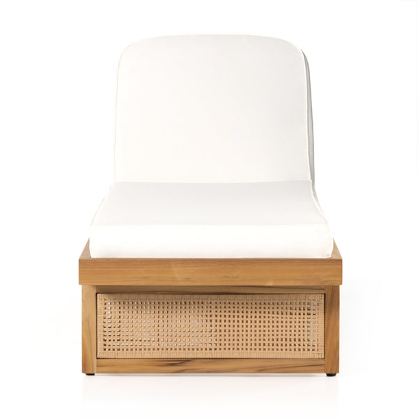 Merit Outdoor Chaise Lounge In Natural Teak