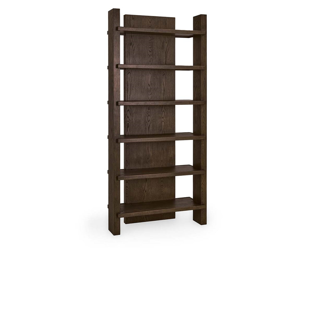 Doku Solid Oak Wood Bookcase with Ample Shelving