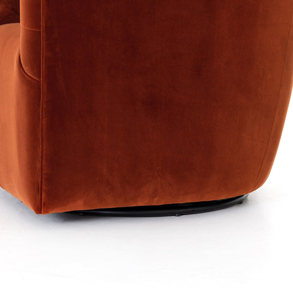 HANOVER TUFTED SWIVEL CHAIR-SAPPHIRE RUST