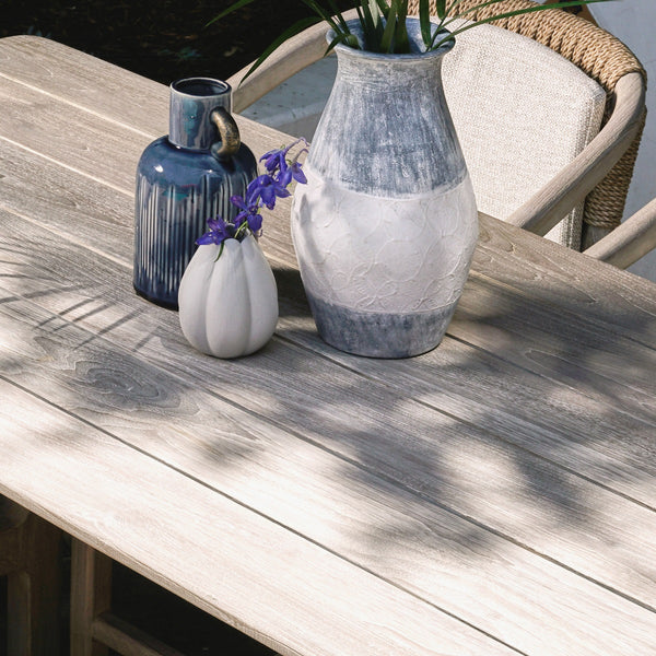 Dawn Outdoor Teak Counter Table in Gray, by Classic Home