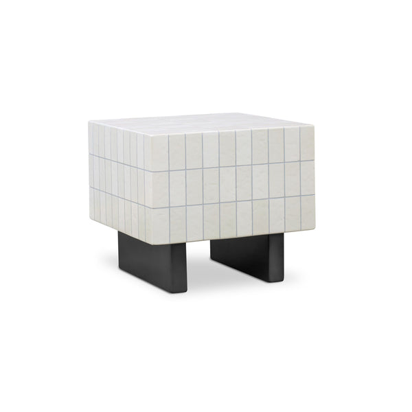 Moe's Farren Outdoor Side Table in Cream Concrete