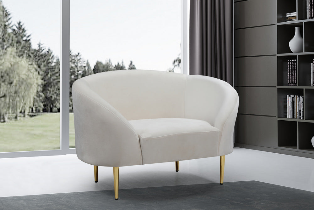 Bradford Chair In Cream Velvet