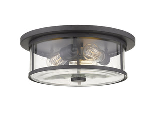 Savannah 3 Light Flush Mount in Bronze Finish