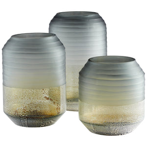 Medium Alchemy Vase in Grey and Guilded Silver