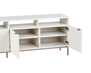 Ambrose Modular Media Stand - Champagne Gold - Cream