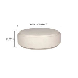 Moe's Cosmo Outdoor Coffee Table Off White