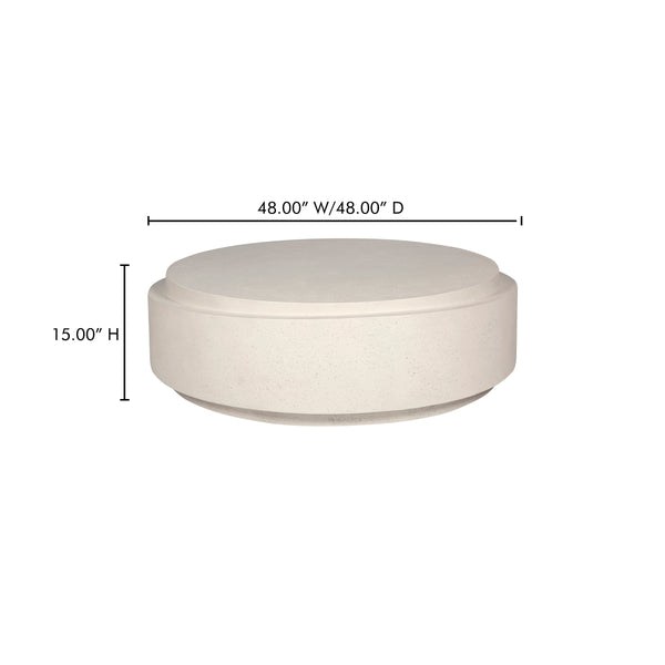 Moe's Cosmo Outdoor Coffee Table Off White