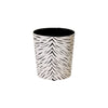 BLACK AND CREAM ANIMAL PRINT WASTEBASKET