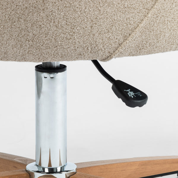Edna Contemporary Desk Chair in Fedora Oatmeal