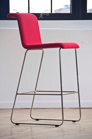 beaver contemporary bar stool in wool