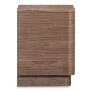 Moe's Round Off Tall Nightstand in Walnut Brown