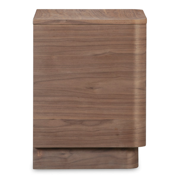 Moe's Round Off Tall Nightstand in Walnut Brown