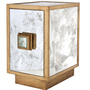 ANT MIR & GOLD LF ONE DR CABINET